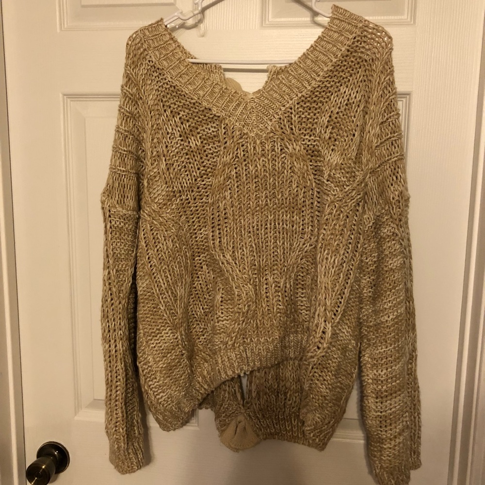 Open back sweater